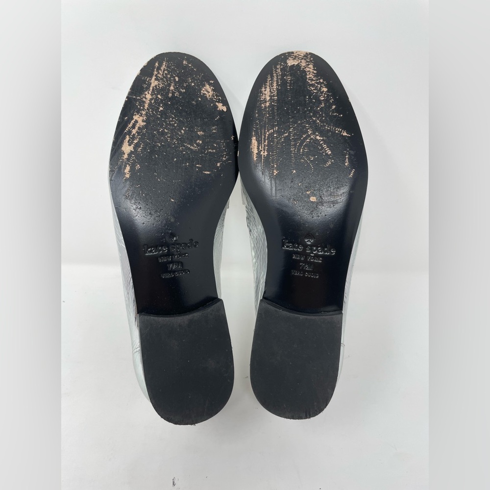 Kate Spade New York METALLIC SILVER Women's Genevieve Loafers, US 7.5 - Picture 11 of 14